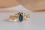 Pine Sapphire and Diamond Ring, Gold