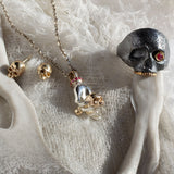 Skull Stud Earrings, (H)ear me Afterlife, Gold