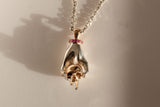 To be or Not to Be Skull Necklace, Mixed Metals