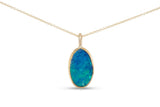 Australian Opal Necklace, into the Ocean, Gold