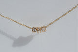 Diamond cubes pendant sliders, Gold