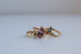 Tear drop wave stacking ring, Gold