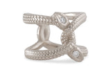 Snake Synergy Ring, Silver