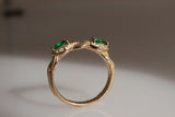 Symbiosis Ring with Emeralds, Gold