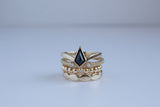 Kite Black Spinel Ring, Gold