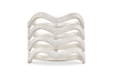 Ocean Waves Ring, Silver
