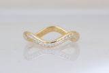 Wave Diamond Stacking Ring, Gold