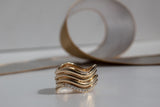Wave Diamond Stacking Ring, Gold