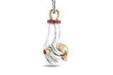 To be or Not to Be Skull Necklace, Mixed Metals