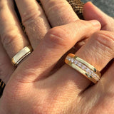 Around the World Diamond Wedding Band, Gold