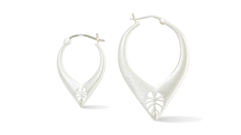 GrandiFlora Earrings, Silver