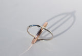 X ring, Gold, Mixed Metals