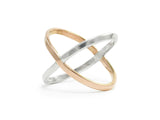 X ring, Gold, Mixed Metals
