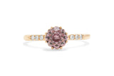 Mahenge Garnet Stackable Diamond Ring, Gold