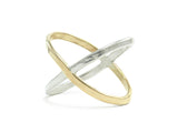 X ring, Gold, Mixed Metals