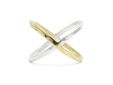 X ring, Gold, Mixed Metals