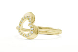 Open Heart Ring, Gold