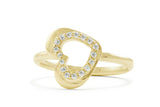 Open Heart Ring, Gold