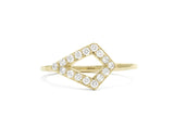 Kite Diamond Stacker Ring, Gold