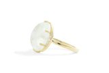 Crescent Moonstone Ring, Gold