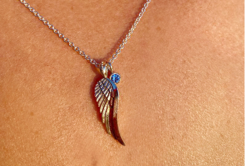 Soar Wing Necklace, Silver