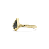 Kite Black Spinel Ring, Gold