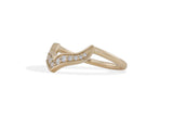 Mermaid Tail Diamond Ring, Gold