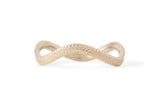 Wave Textured Stacking Ring, Gold