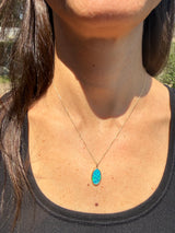 Australian Opal Necklace, into the Ocean, Gold