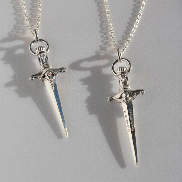 Knockderry Empowerment Sword Necklace, Sterling Silver