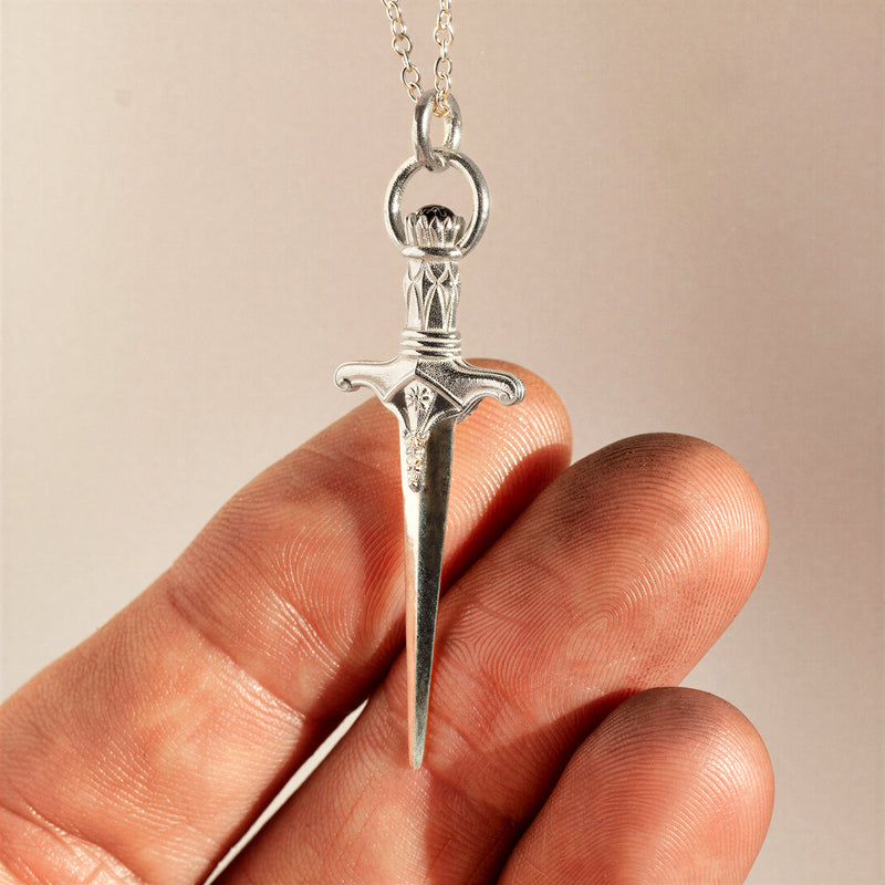 Knockderry Empowerment Sword Necklace, Sterling Silver