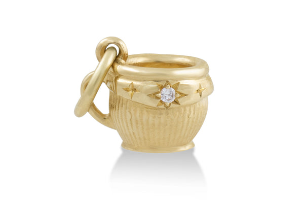 Cup of Coffee Necklace, Gold