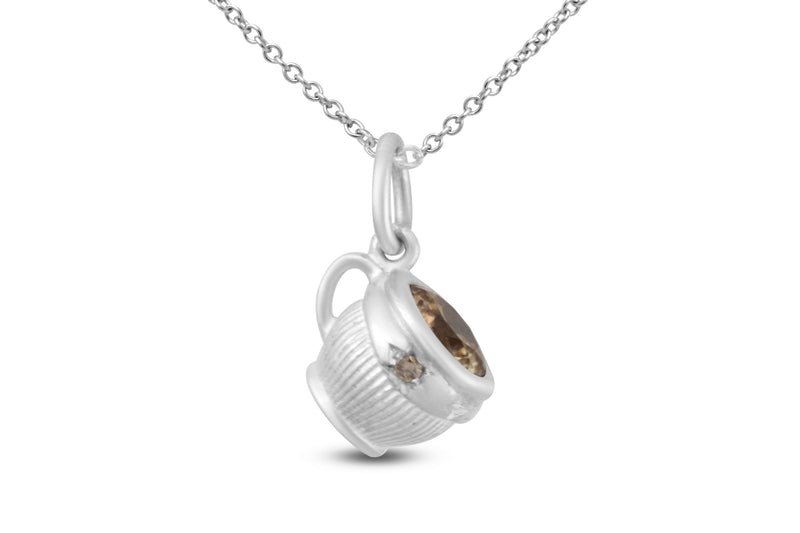 Espresso Deluxe Necklace, Silver