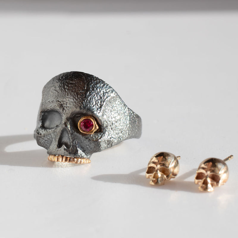 Mask of the Red Death Skull Ring, Mixed Metals