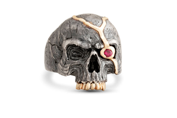 Macbeth's Fate Skull Ring, Mixed Metals