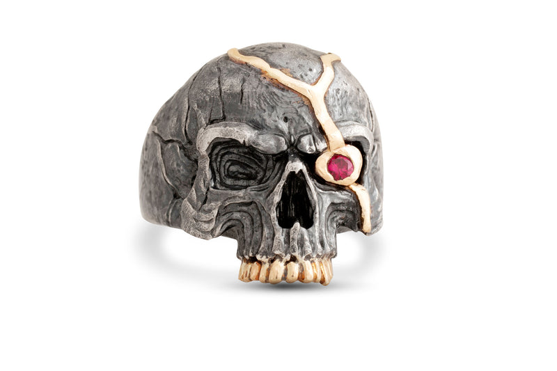 Macbeth's Fate Skull Ring, Mixed Metals