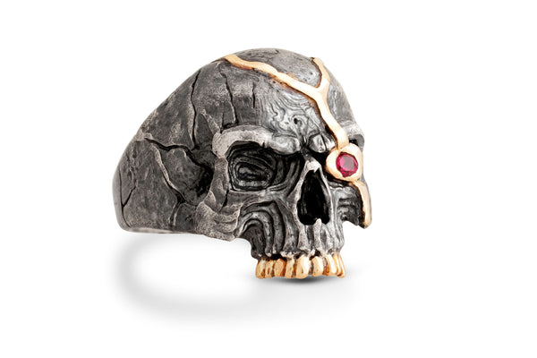 Macbeth's Fate Skull Ring, Mixed Metals