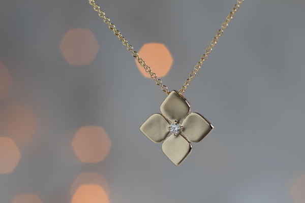 Lotus Necklace, Gold