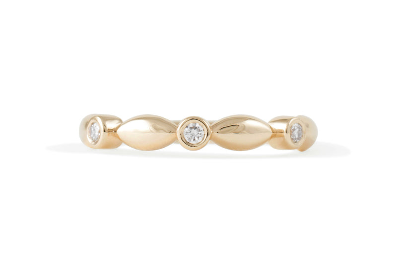 Florea Diamond Stackable Band, Gold