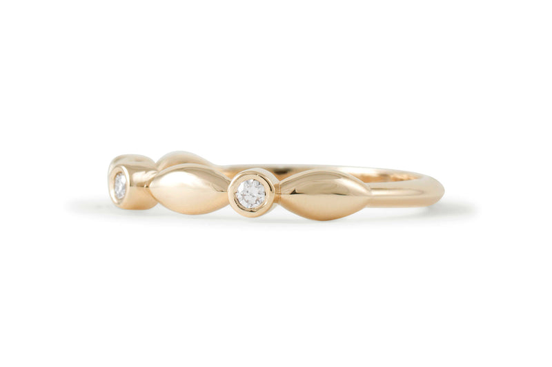Florea Diamond Stackable Band, Gold
