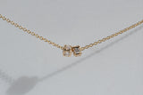 Diamond cubes pendant sliders, Gold