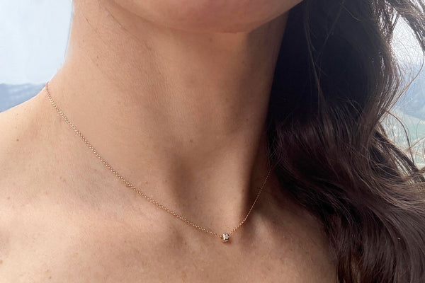 Diamond cubes pendant sliders, Gold
