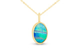 Australian Opal Necklace, Gold