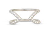 Spike Open Ring, Silver