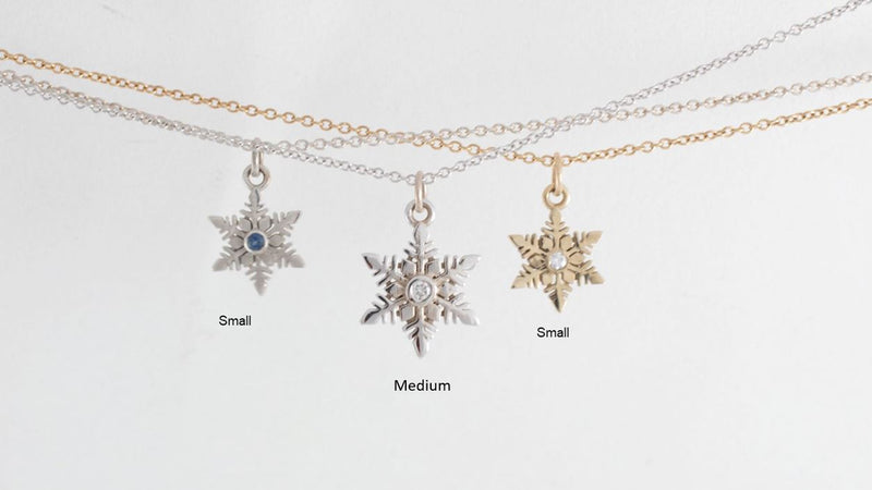 Snowflake Necklace, Gold