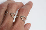 Spike Open Ring, Silver