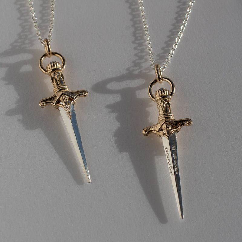 Knockderry Empowerment Sword Necklace, Mixed Metals