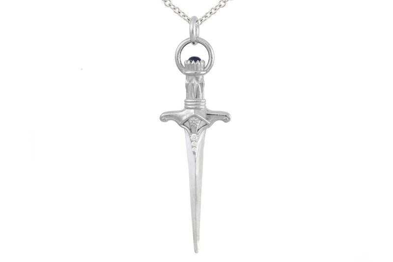 Knockderry Empowerment Sword Necklace, Sterling Silver