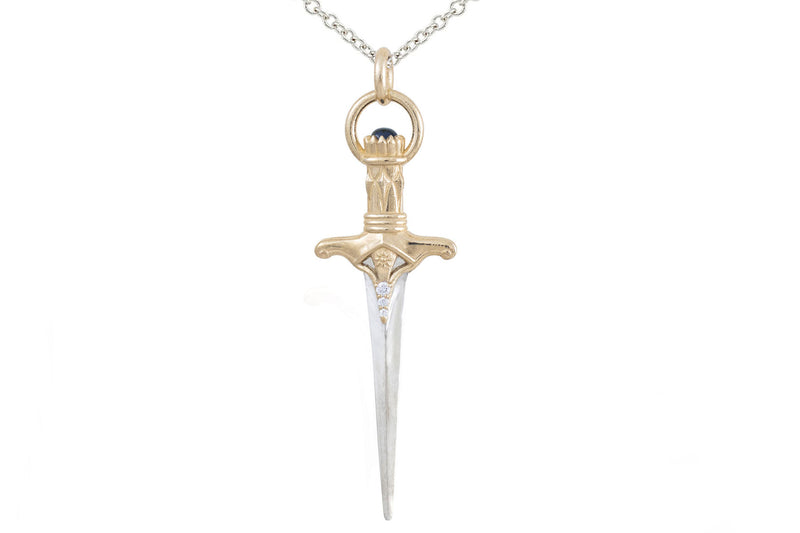 Knockderry Empowerment Sword Necklace, Mixed Metals