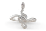 Snake Guardian Ring, Silver
